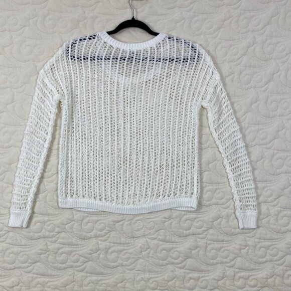 Guess Open-Knit Sweater White Size XS - Picture 2 of 9